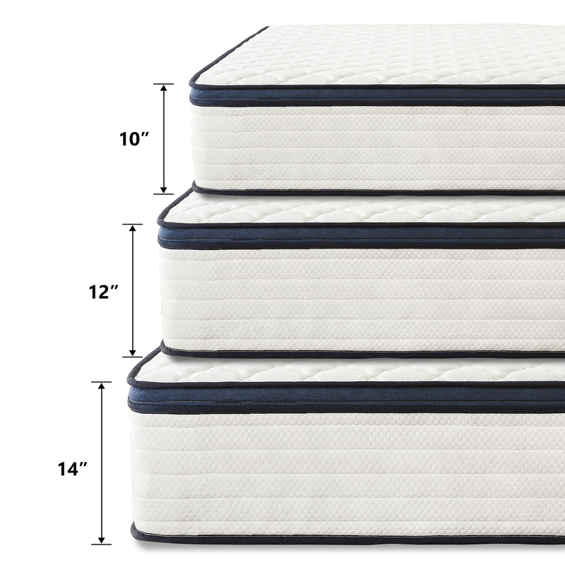 Queen Size Gel Memory Foam Hybrid Mattress, Medium Firm, Pressure Relief, Motion Isolating Mattress in a Box