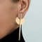 Personalized Round Strip Earrings Set, European & American Style Hoop & Stud Pair, Trendy Womens Jewelry