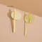 Personalized Round Strip Earrings Set, European & American Style Hoop & Stud Pair, Trendy Womens Jewelry
