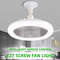 Rotatable 3in1 Ceiling Fan with Remote Control Adjustable Lighting Lamp, E27 Converter Base for Bedroom & Living Room