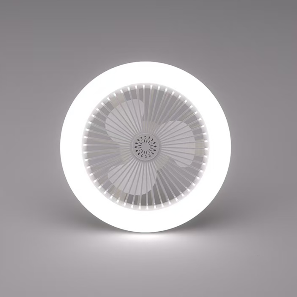 Rotatable 3in1 Ceiling Fan with Remote Control Adjustable Lighting Lamp, E27 Converter Base for Bedroom & Living Room