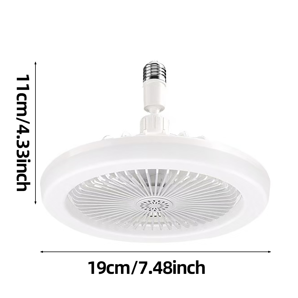 Rotatable 3in1 Ceiling Fan with Remote Control Adjustable Lighting Lamp, E27 Converter Base for Bedroom & Living Room