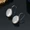 White Button Shape Baroque Pearl Earring 925 Sterling Silver Ear Hook Jewelry For Women 4