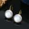 White Button Shape Baroque Pearl Earring 925 Sterling Silver Ear Hook Jewelry For Women 5