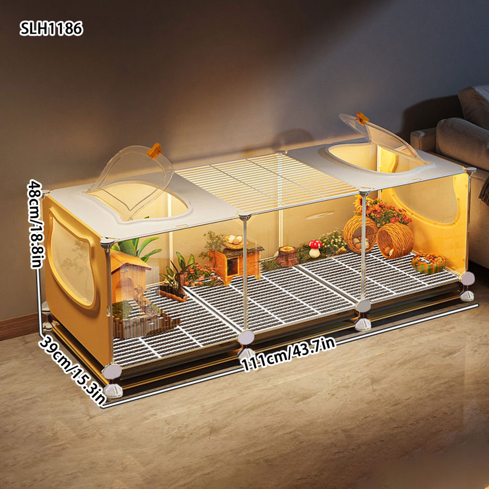 Indoor Rutin Chicken Cage for Quail Poultry, Large Winter Pet Raising Box Landscaping Viewing Hut for Backyard Chicken