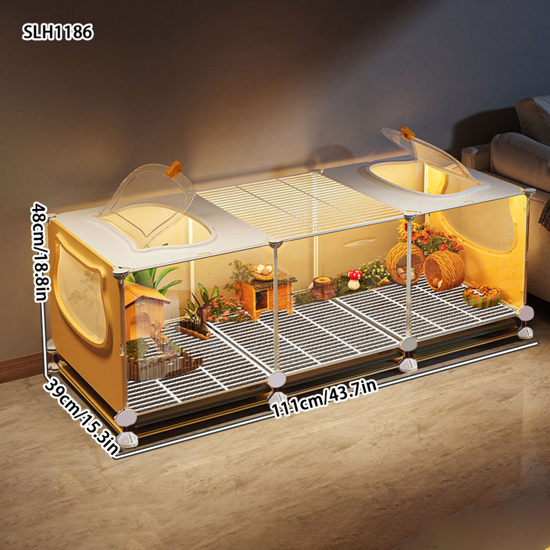 Indoor Rutin Chicken Cage for Quail Poultry, Large Winter Pet Raising Box Landscaping Viewing Hut for Backyard Chicken
