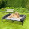 Extra Large Cooling Elevated Dog & Pet Cot Bed, Waterproof Raised Lounger with Supportive Bolster, Indoor/Outdoor Use