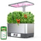 Hydroponics Growing System Kit 8-Pod WiFi Indoor Garden with LED Grow Light & Remote, Soilless Herb Planter Box