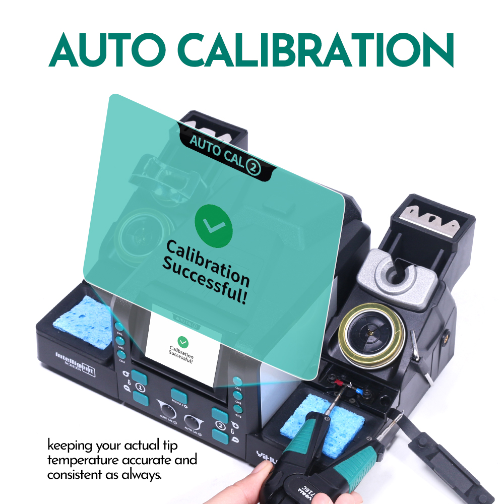 Precision Tweezers Soldering Iron Rework Station for SMT SMD Repair & Micro Component Auto Calibration