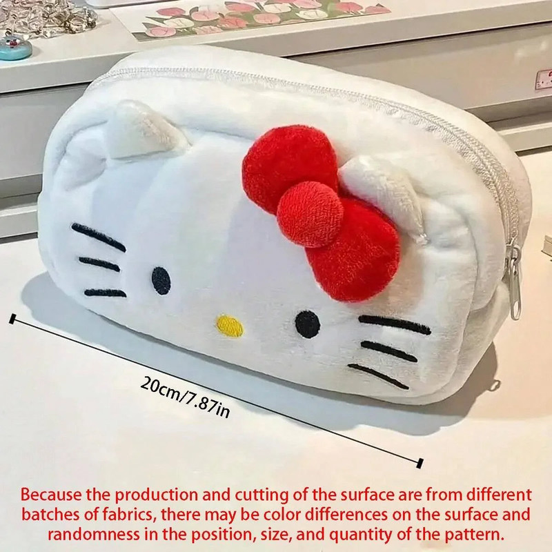 Sanrio Hello Kitty Plush Bag, Cinnamoroll Cosmetic Storage Case, Kawaii Pencil Pouch, Cartoon Girl Birthday Gift