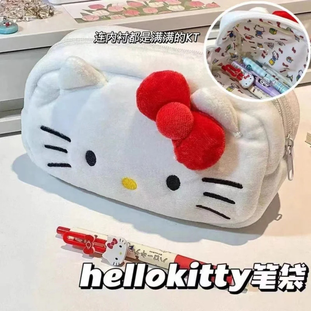 Sanrio Hello Kitty Plush Bag, Cinnamoroll Cosmetic Storage Case, Kawaii Pencil Pouch, Cartoon Girl Birthday Gift