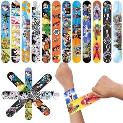 anime dragoned ball slap bracelets set, party favors for kids, cartoon wrist bracelets, birthday gifts, school return su