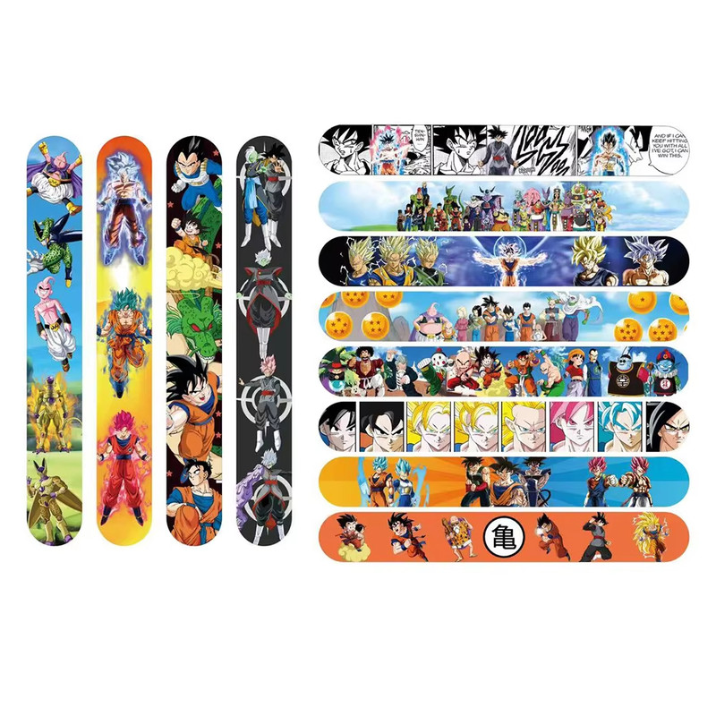 Anime Dragoned Ball Slap Bracelets Set, Party Favors for Kids, Cartoon Wrist Bracelets, Birthday Gifts, School Return Su