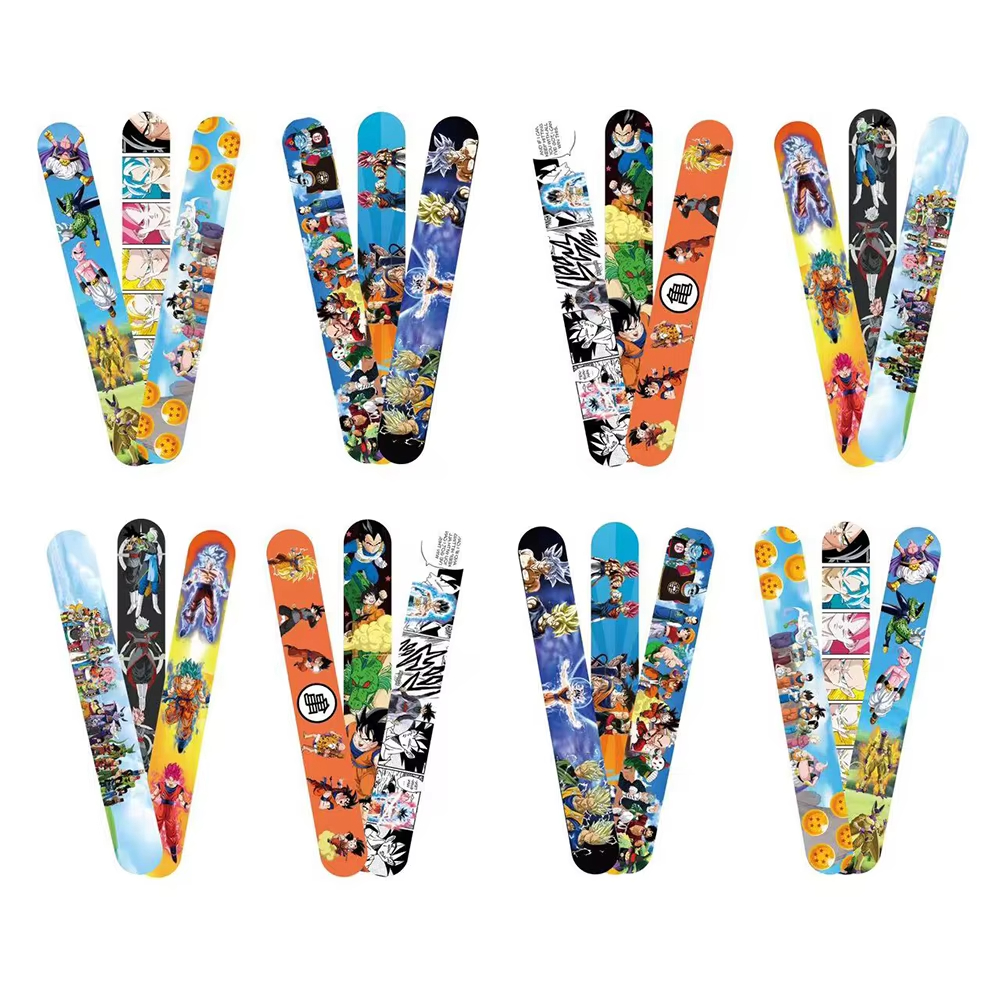 Anime Dragoned Ball Slap Bracelets Set, Party Favors for Kids, Cartoon Wrist Bracelets, Birthday Gifts, School Return Su