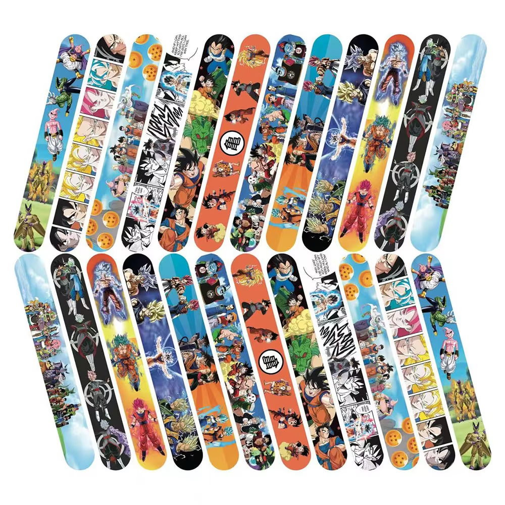 Anime Dragoned Ball Slap Bracelets Set, Party Favors for Kids, Cartoon Wrist Bracelets, Birthday Gifts, School Return Su