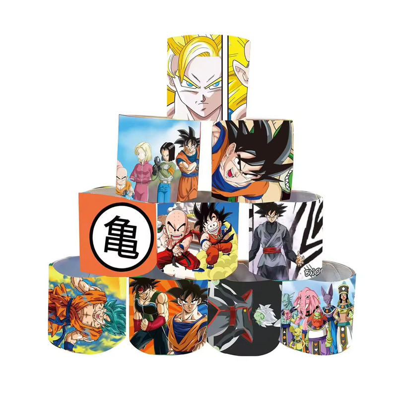 Anime Dragoned Ball Slap Bracelets Set, Party Favors for Kids, Cartoon Wrist Bracelets, Birthday Gifts, School Return Su