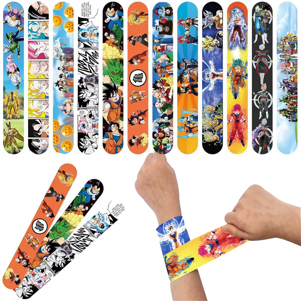 Anime Dragoned Ball Slap Bracelets Set, Party Favors for Kids, Cartoon Wrist Bracelets, Birthday Gifts, School Return Su
