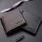 Men PU Leather Short Wallet, Slim Bifold Multi Card Holder Purse With ID Window, Folding Casual Credit Wallet