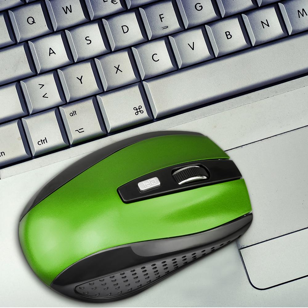 Wireless Mouse Adjustable DPI, Optical Gaming Mouse, 6 Button Gamer Mice with USB Receiver for Laptop Desktop PC