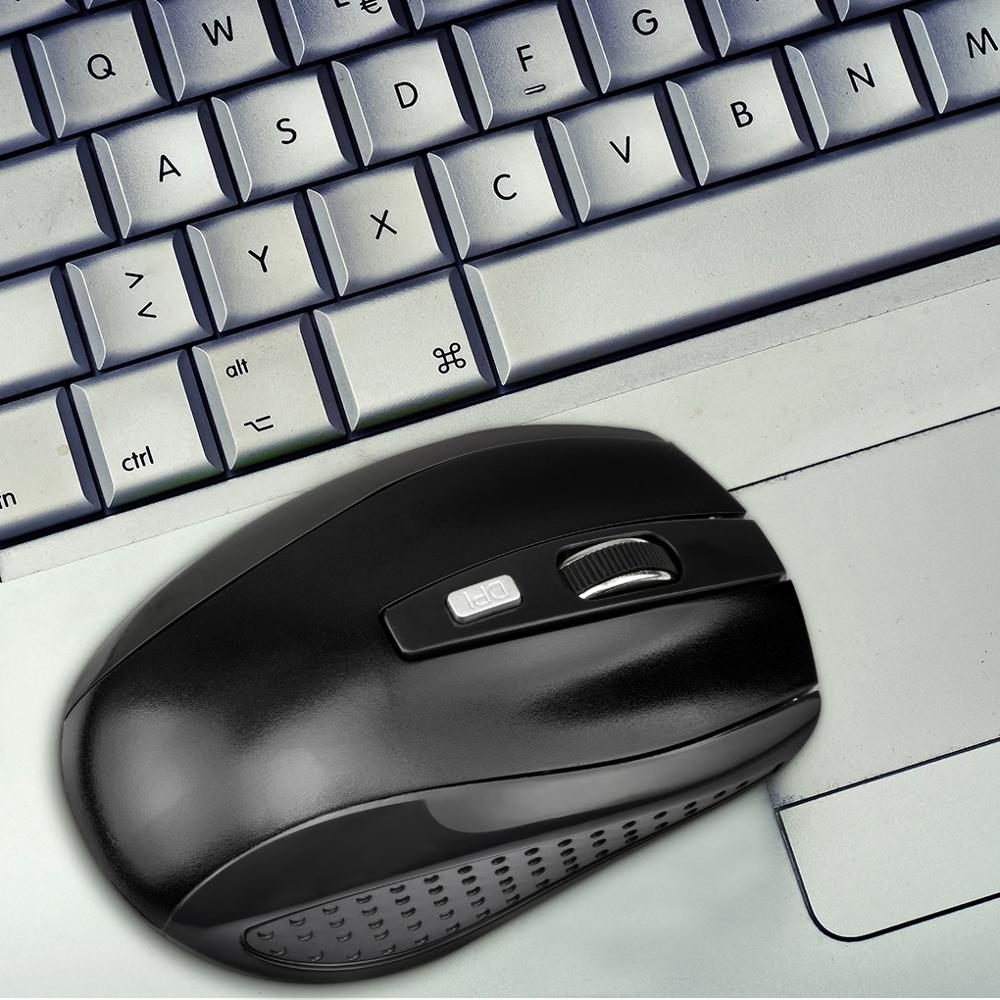 Wireless Mouse Adjustable DPI, Optical Gaming Mouse, 6 Button Gamer Mice with USB Receiver for Laptop Desktop PC