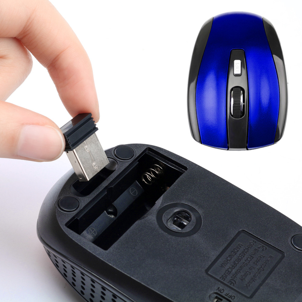 Wireless Mouse Adjustable DPI, Optical Gaming Mouse, 6 Button Gamer Mice with USB Receiver for Laptop Desktop PC