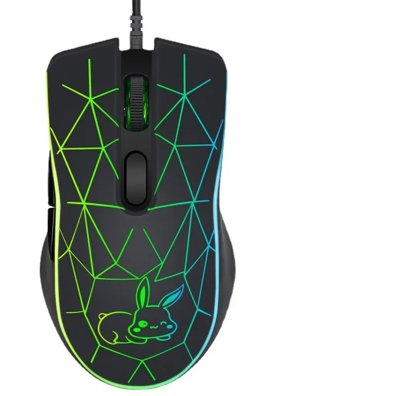 Wired Type-C Mouse with LED Lights, Type C USB Optical Mouse for Huawei, Apple Devices, Tablets, Laptops