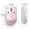 Wireless USB Mini Rechargeable Mouse, Cute Pink Cartoon Mause, Silent Click Ergonomic Optical Mice for Kids Gift