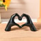 Gold Decoration, Heart Hand Statue for Living Room & Bedroom, Love Finger Modern Hand Gesture Sculpture for Home Shelf