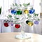 Elegant Crystal Apple Tree Ornament, Feng Shui Glass Apples for Home Decor, Christmas Gift & Collectible Crafts