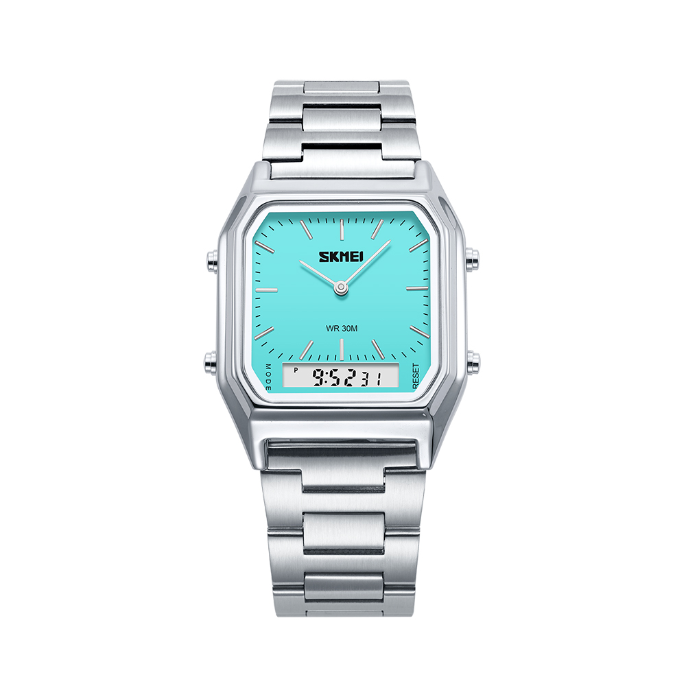 SKMEI Digital Watch for Men Women, Dual Display Quartz Timepiece, 3Time Luminous Waterproof Fashion Wristwatch