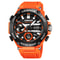 Mens Sport Watches, Digital Double Time Chronograph Watch, LED Chrono Montre Homme Week Display