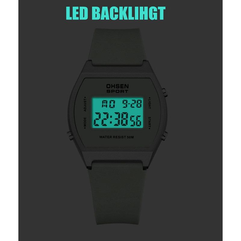 White Fashion Digital Watches for Women Waterproof, Electronic Ladies Sport Watch, reloj mujer with Alarm Clocks