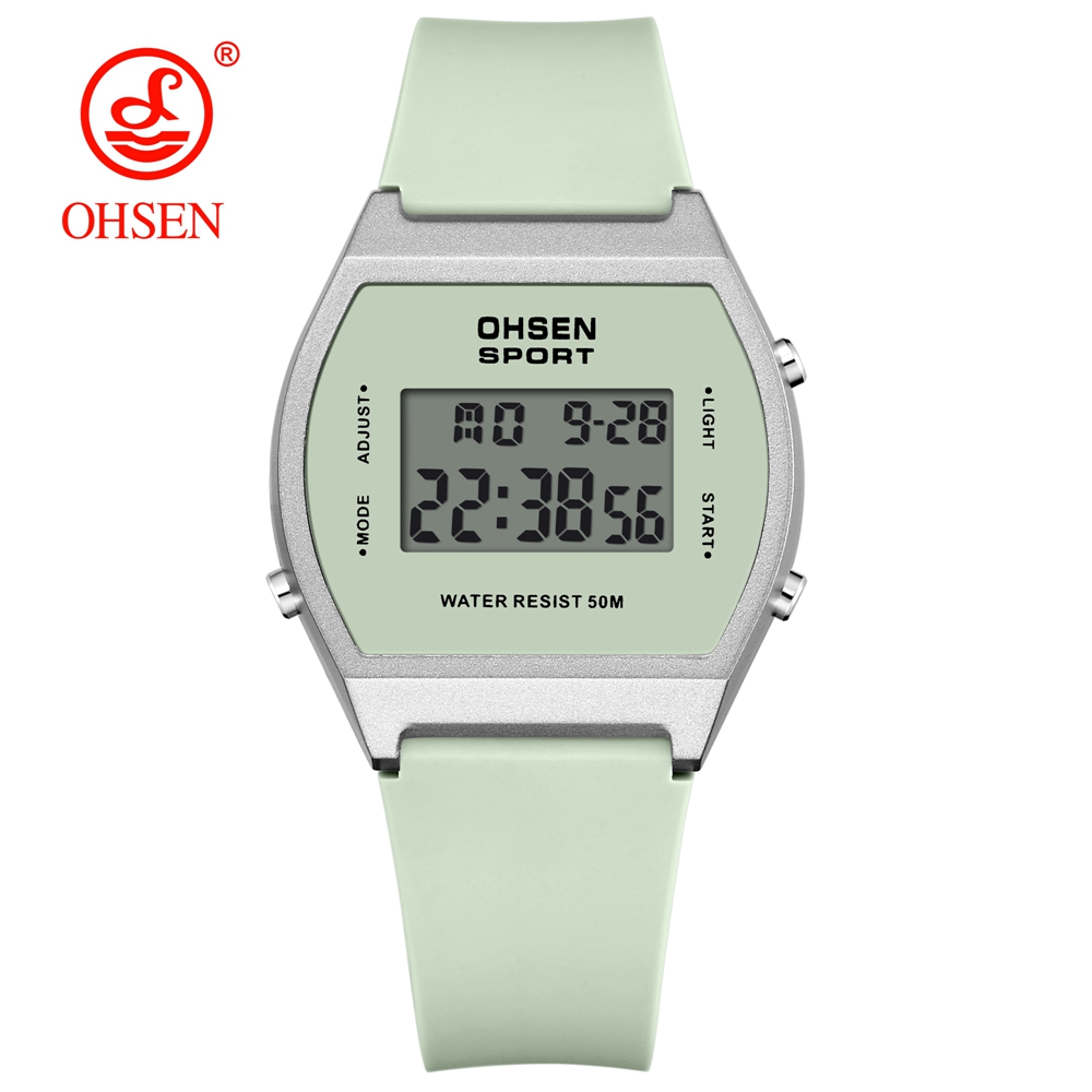 White Fashion Digital Watches for Women Waterproof, Electronic Ladies Sport Watch, reloj mujer with Alarm Clocks