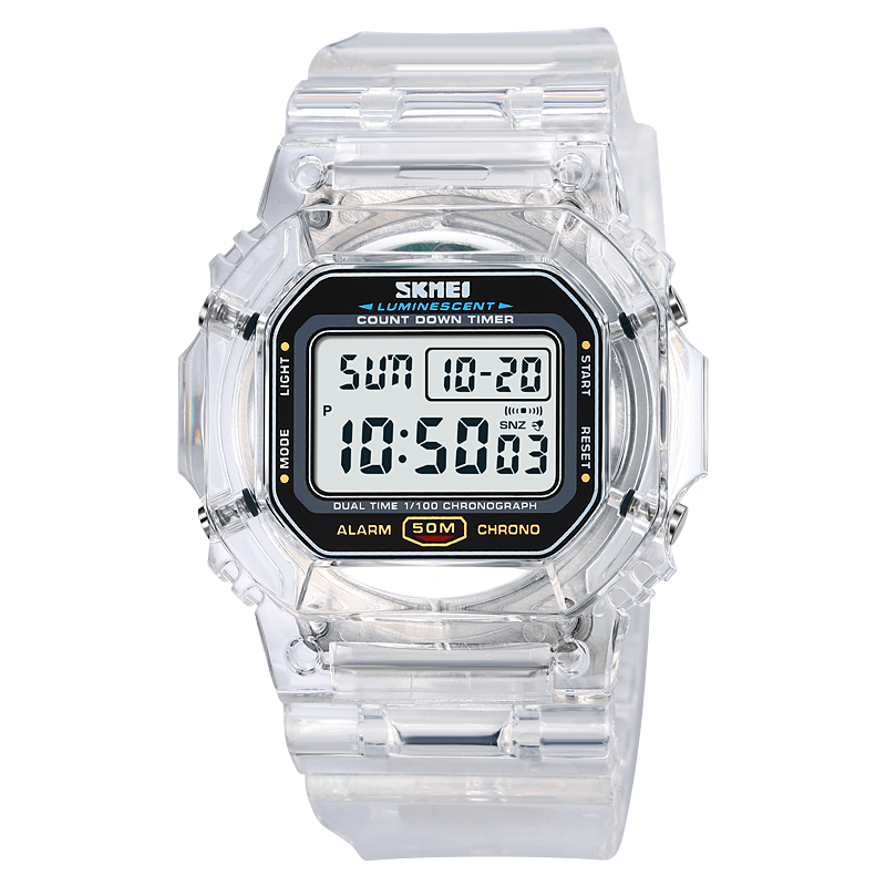 SKMEI Digital Watch For Men 5Bar Waterproof Stopwatch Multifunctional Back Light Wristwatches Reloj 2