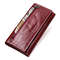 Genuine Leather Women Wallets by Contact's, Female Long Clutch Wallet, Large Capacity Phone Purse Photo Holder