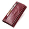 Genuine Leather Women Wallets by Contact's, Female Long Clutch Wallet, Large Capacity Phone Purse Photo Holder