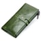 Vintage CONTACTS Men Clutch Wallet Genuine Leather, Long Wallet, Card Holder, Zipper Coin Purse, Money Organizer