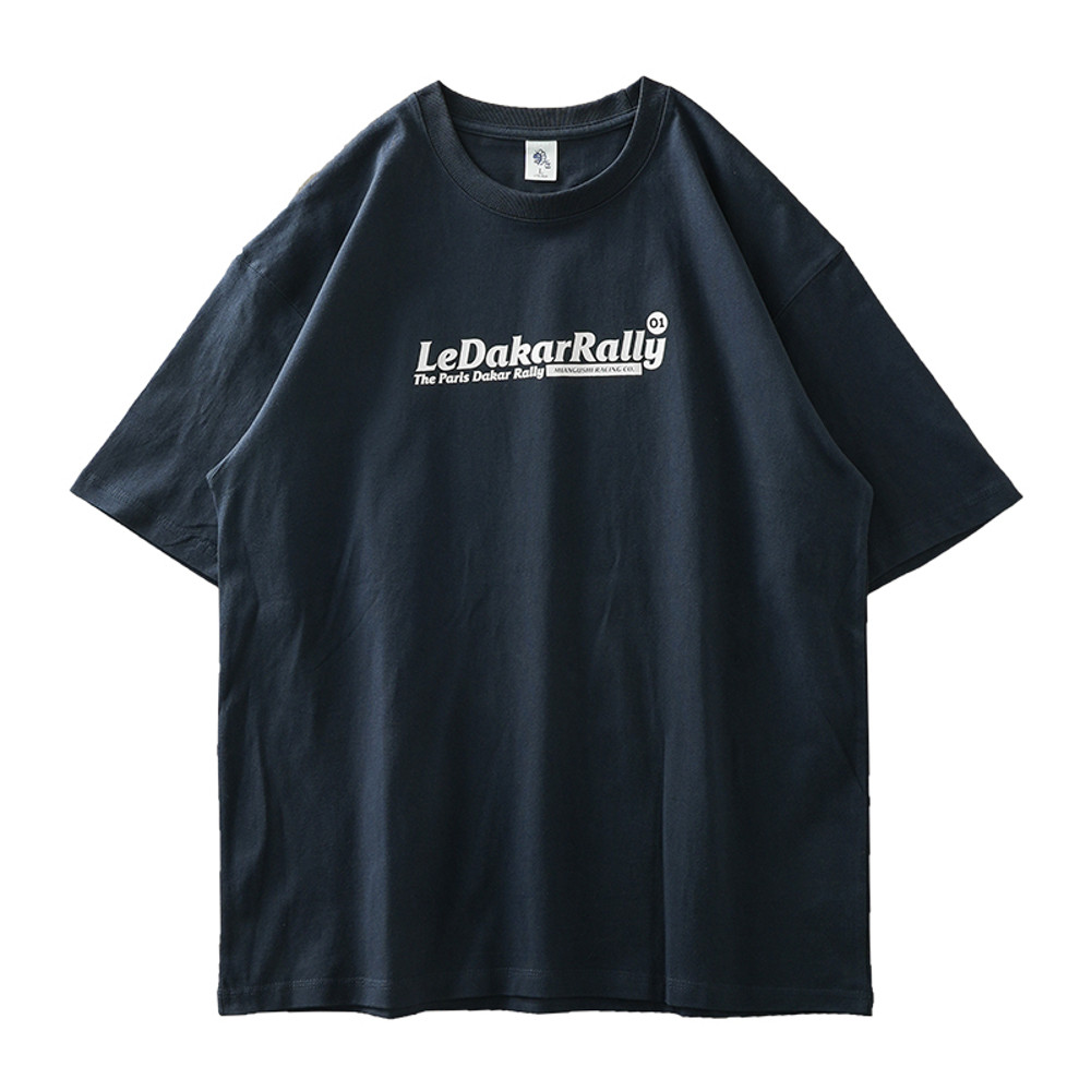 DUKEEN Cotton Men Graphic T-Shirts, Vintage F1 Car Printed Oversized Tee Heavyweight Summer T-Shirt for Men