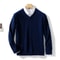 Mens Soft Cashmere Sweater, Autumn Winter Pullover Slim Fit V-Neck Knitted Woolen Knitwear for Business Casual Wear