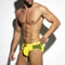 Mens Summer Swim Briefs, Low-Rise Drawstring Sexy Swimming Briefs with Dot Stitching Print Quick-Dry Swim Trunks for Men