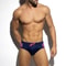 Mens Summer Swim Briefs, Low-Rise Drawstring Sexy Swimming Briefs with Dot Stitching Print Quick-Dry Swim Trunks for Men
