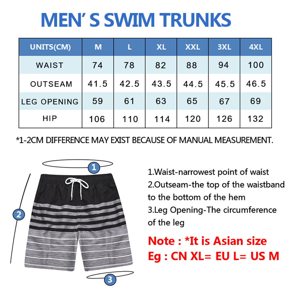 DATIFER Mens Sports Short Beachwear, New Style Polyester Printing Fitness Beach Pants for Surfing, Swimming Bathing