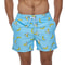 DATIFER Mens Sports Short Beachwear, New Style Polyester Printing Fitness Beach Pants for Surfing, Swimming Bathing