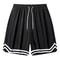 Mens Colorblock Striped Basketball Shorts, Quick Dry Athletic Gym Shorts with Pockets & Drawstring Waist for Workout
