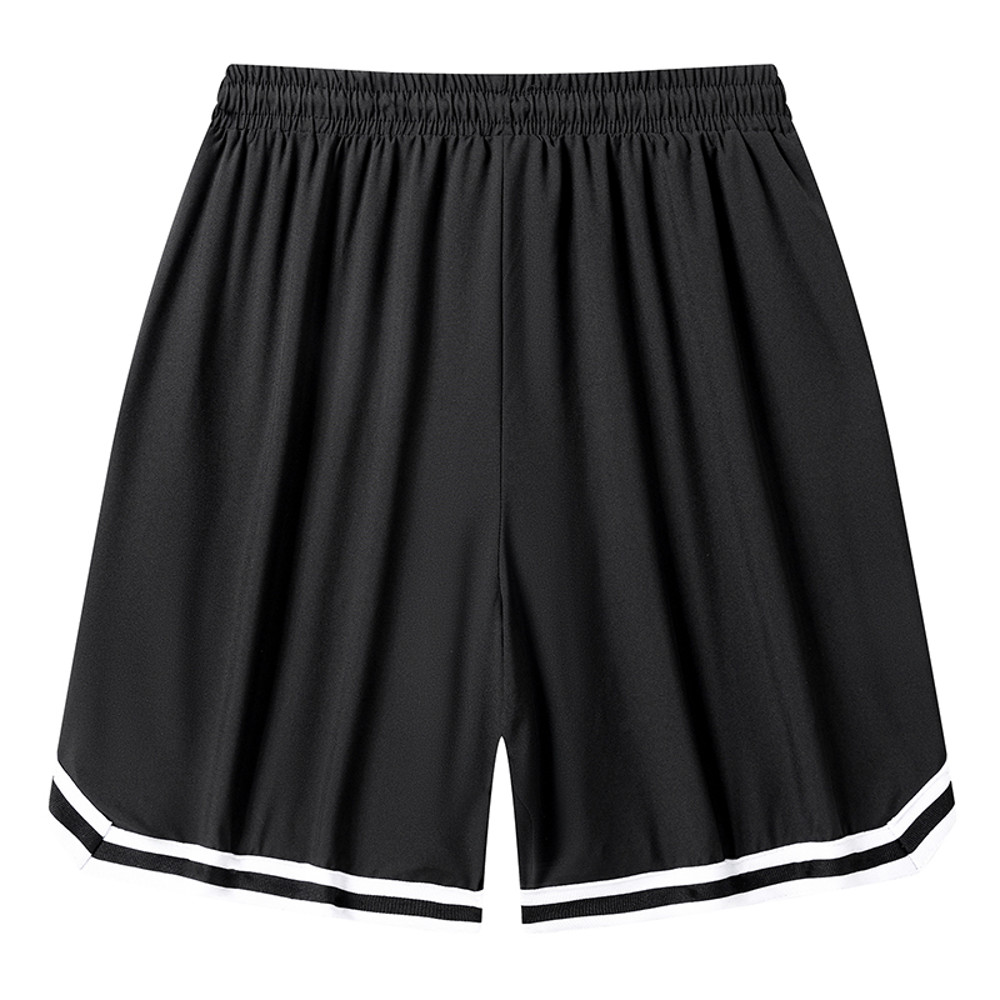 Mens Colorblock Striped Basketball Shorts, Quick Dry Athletic Gym Shorts with Pockets & Drawstring Waist for Workout