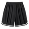 Mens Colorblock Striped Basketball Shorts, Quick Dry Athletic Gym Shorts with Pockets & Drawstring Waist for Workout