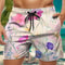 Trendy Floral Graphic Short Pants for Men, 3D Printed Hawaiian Beach Shorts Summer Fashion Vacation Oversized Swim Trunk