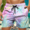 Trendy Floral Graphic Short Pants for Men, 3D Printed Hawaiian Beach Shorts Summer Fashion Vacation Oversized Swim Trunk