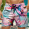 Trendy Floral Graphic Short Pants for Men, 3D Printed Hawaiian Beach Shorts Summer Fashion Vacation Oversized Swim Trunk