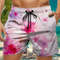 Trendy Floral Graphic Short Pants for Men, 3D Printed Hawaiian Beach Shorts Summer Fashion Vacation Oversized Swim Trunk